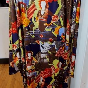 Colorful Patterned Women's Dress